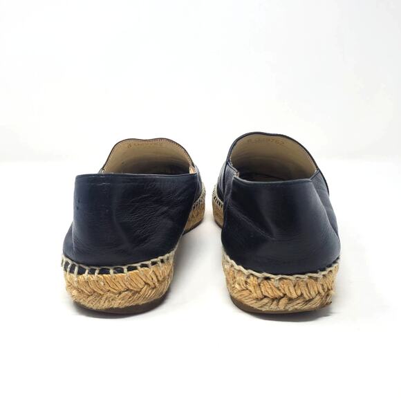 Chanel Espadrilles Lambskin Cap Toe Double Stack Cc Flats Slip-On Black 39 US9 - Picture 7 of 14